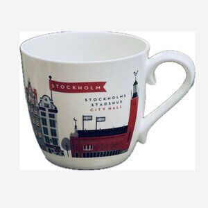 Citronelles Stockholm City Cup Mug Old Town City Hall 14 Oz Bone China White